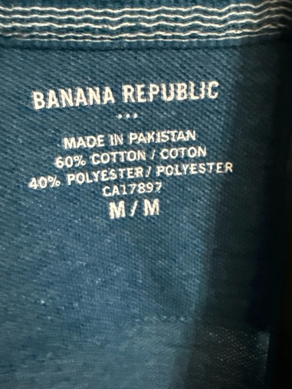 Banana Republic Men’s Teal Blue Polo with Embroidered Bison